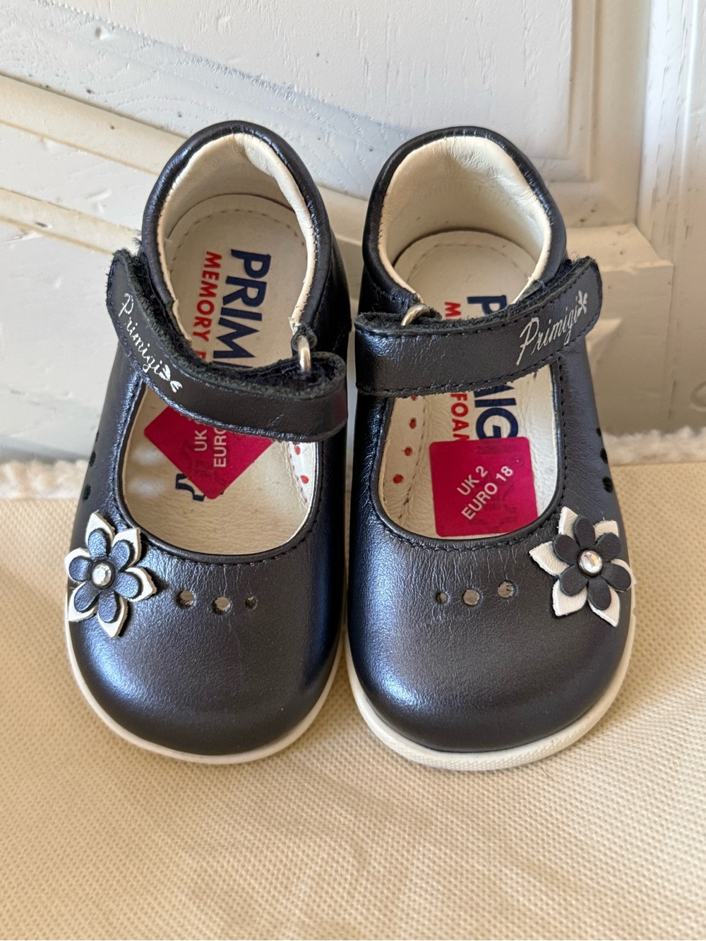 Primigi Navy Blue Flower Strap Mary Jane Shoes
